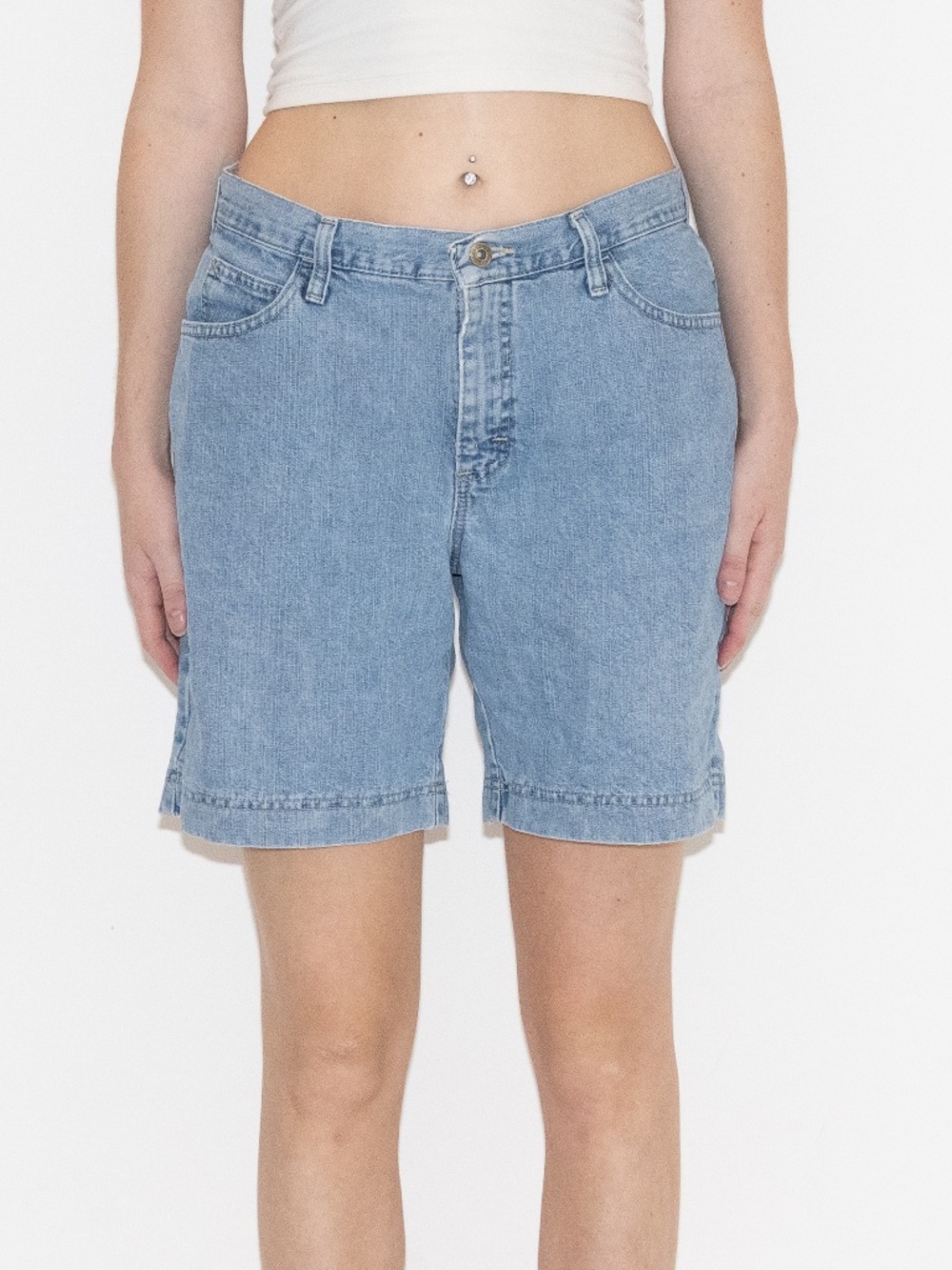 Vintage 90s high waist denim shorts light wash size 10 cotton riders